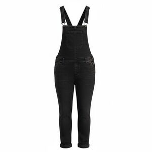 Forever 21 Black Denim Overalls • Size 27 • Adjustable Straps